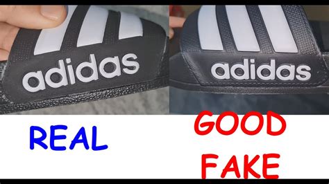 original adidas slides vs fake|how to check for fake slides.